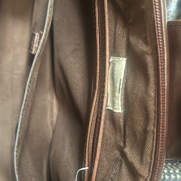 Elegant Brown Leather Women Briefcase - Picture 3 of 16